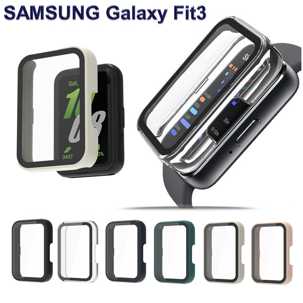 Smart Watch Screen Protector - Glass+Case for Samsung Galaxy Fit 3
