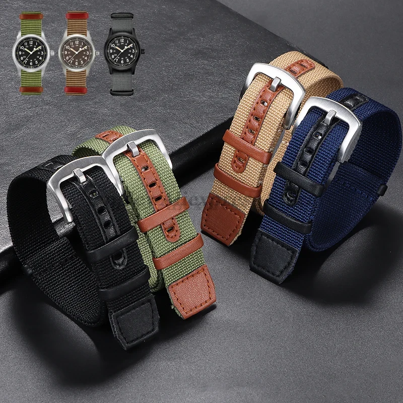 Watches Rolex Smartwatch - 20mm 22mm Canvas Nylon Patch Leather