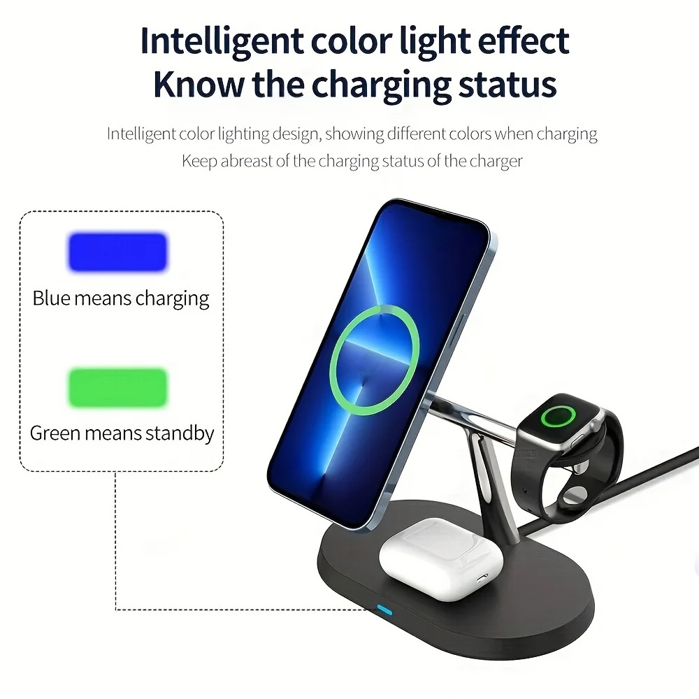 3 in 1 Magnetic Wireless Charg - Smartwatch Apple Watch recension och pris