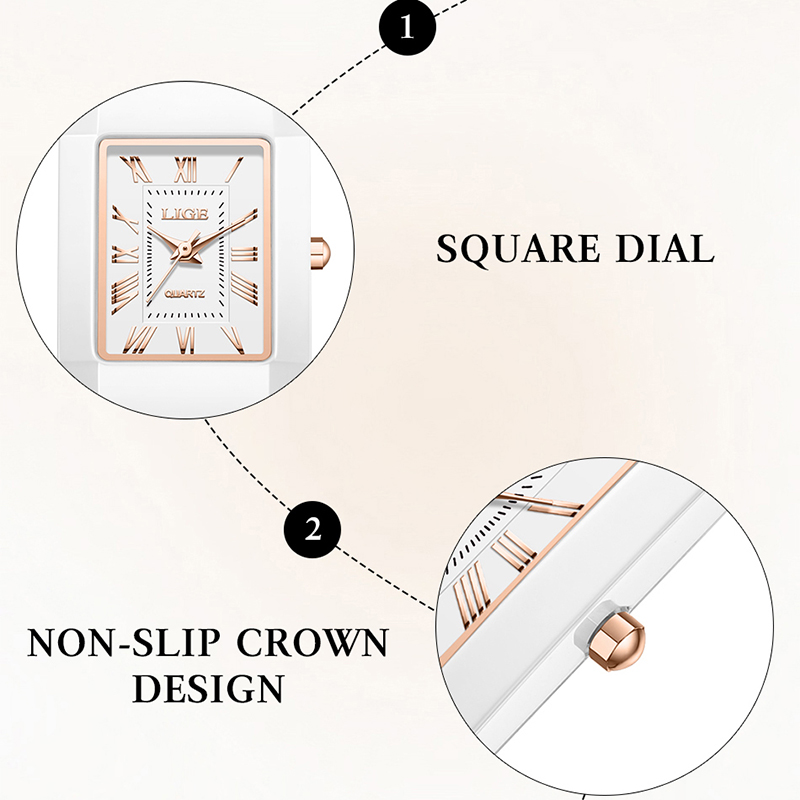 LIGE Watch Women's Wristwatch  - Luxury Ceramic Watch recension och pris