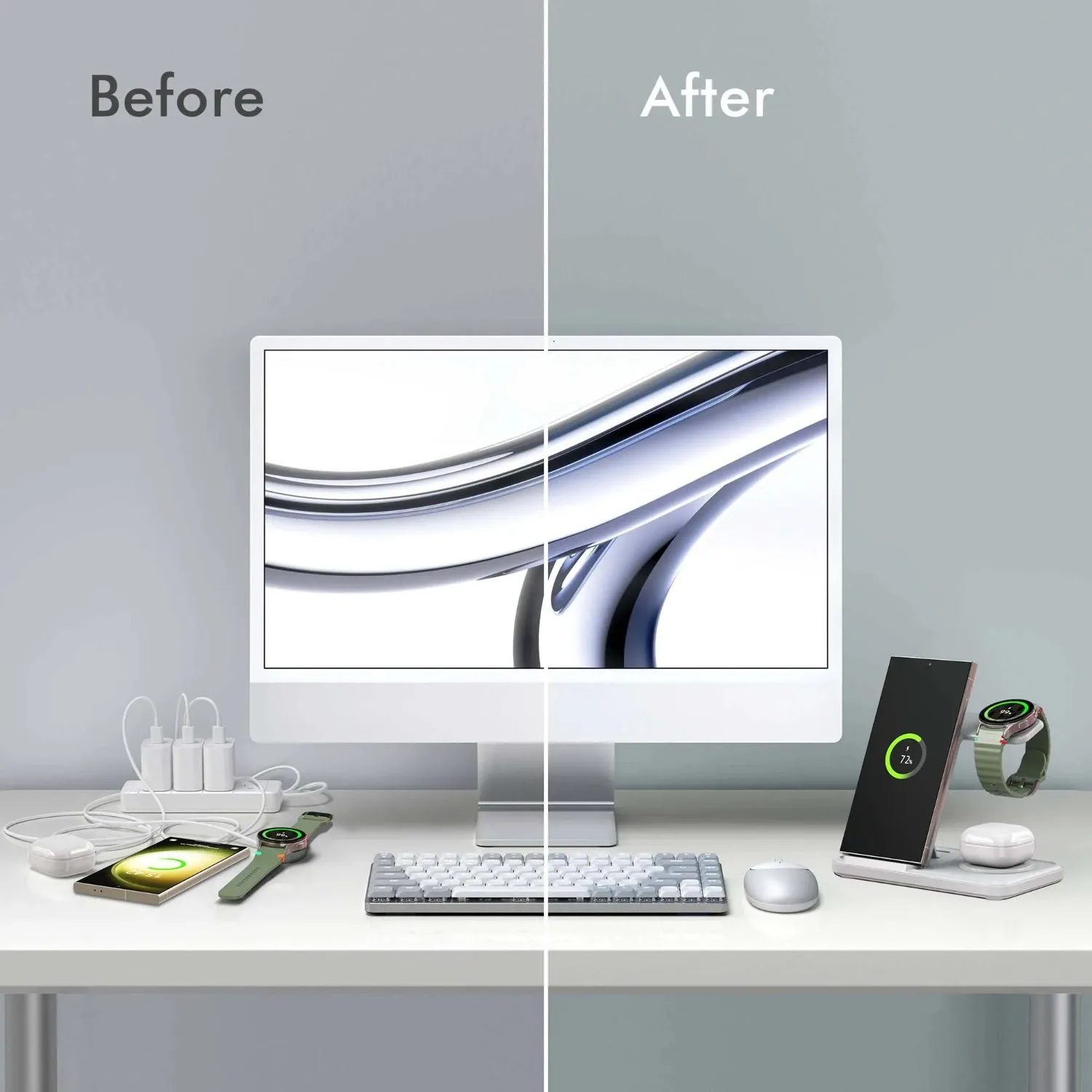 Desktop 3-in-1 Wireless Charge - Smartwatch Apple Watch recension och pris