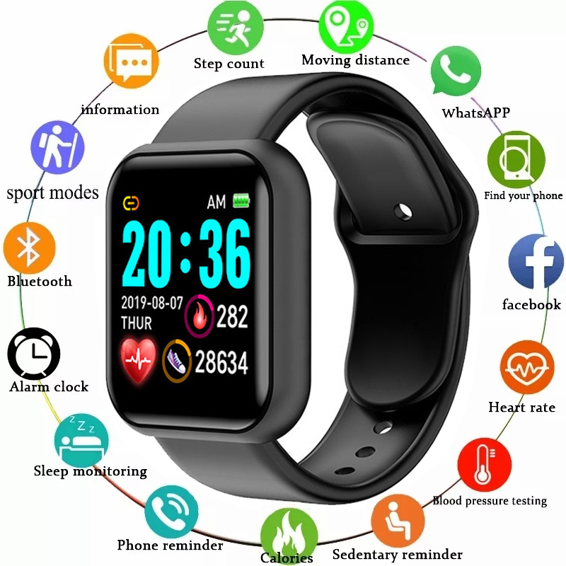 Y68 Smart Watch Men Women Hear - Watch Smart Y68 recension och pris