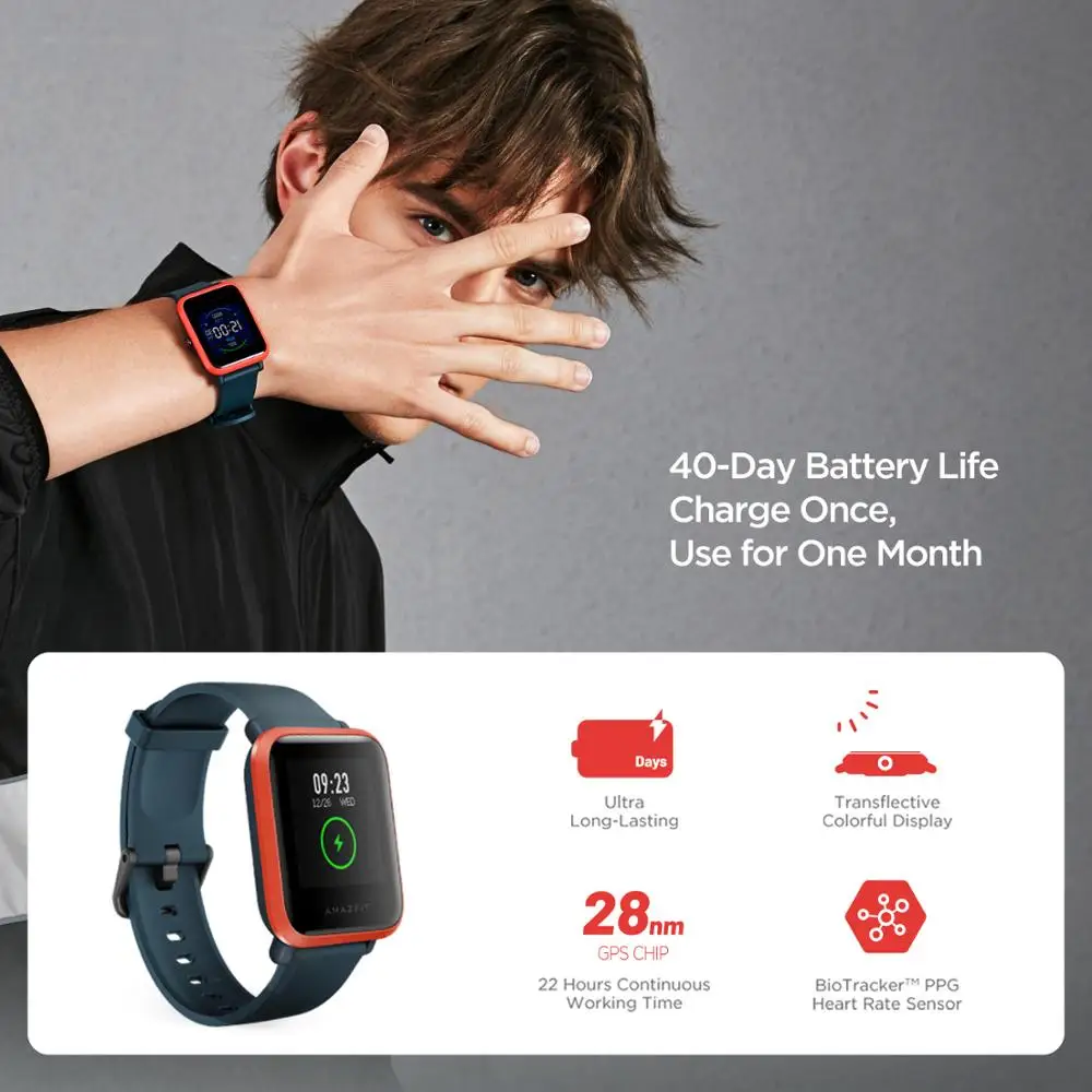 Original Amazfit Bip S Smartwa - Smartwatch Refurbished Watches recension och pris