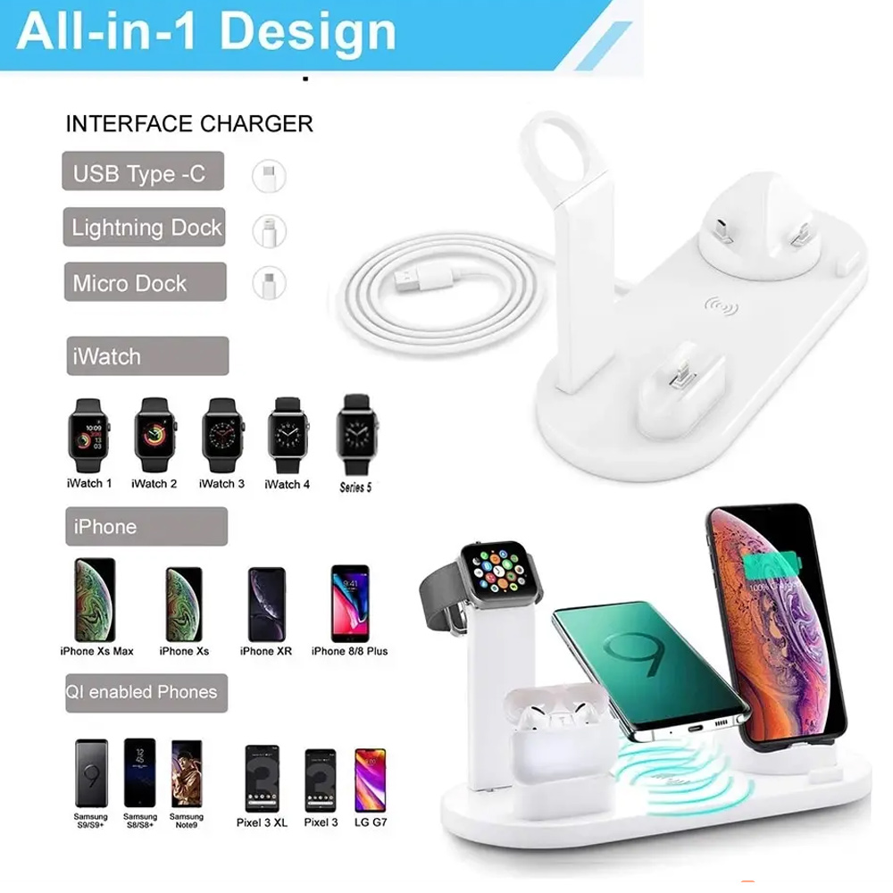30W 7 in 1 Wireless Charger St - Smartwatch Apple Watch recension och pris