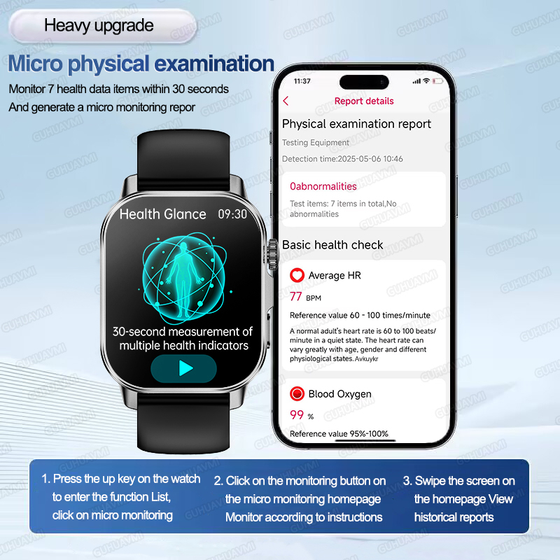 New Health Care AI Doctor Accu - Smartwatch Health Watches recension och pris