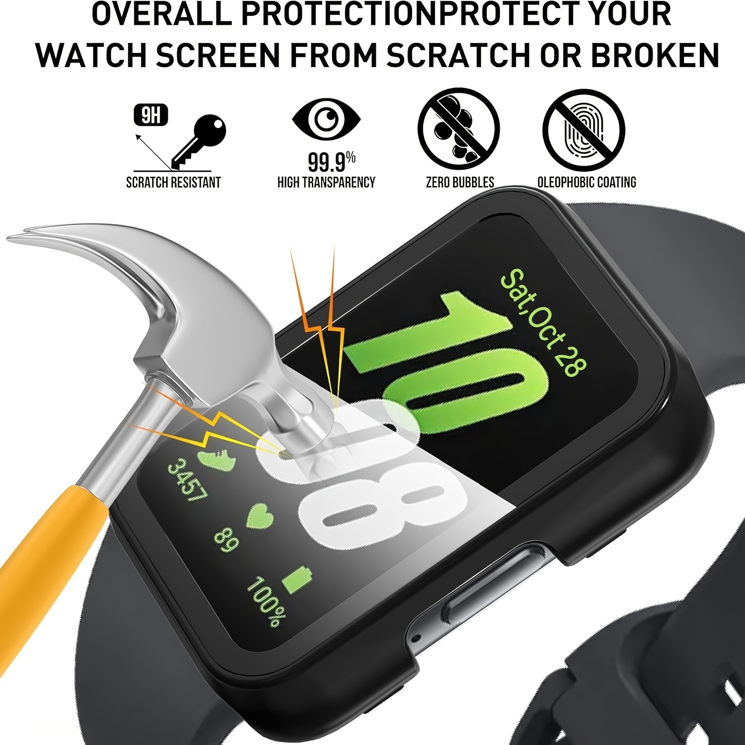 Glass+Case for Samsung Galaxy  - Smart Watch Screen Protector recension och pris