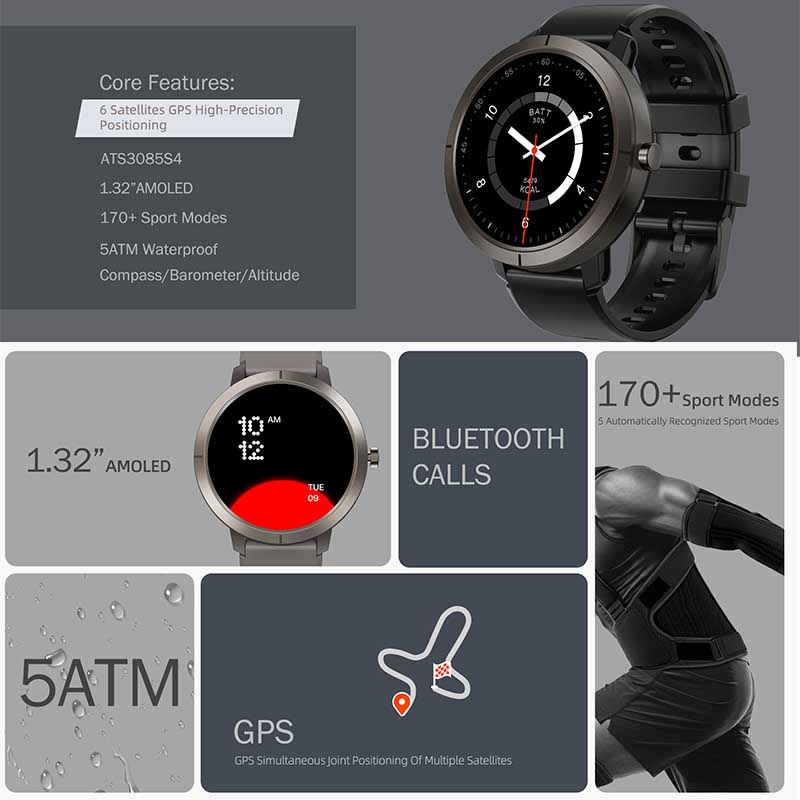 2026 GPS Smart Watch AMOLED 1. - Hybrid Smartwatch recension och pris