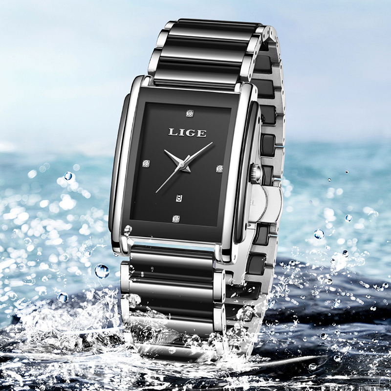LIGE New Luxury Women Watches  - Luxury Ceramic Watch recension och pris