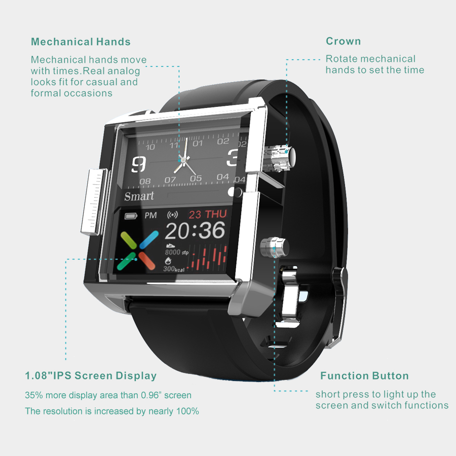 T9 Hybrid Smartwatch Heart Rat - Hybrid Smartwatch recension och pris