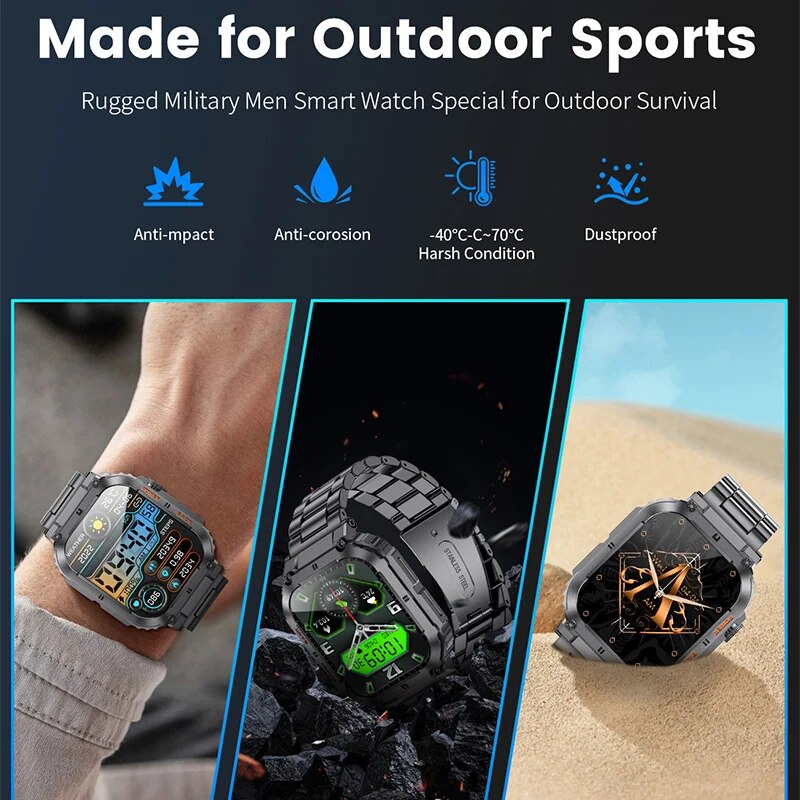 LIGE Outdoor Sports Fitness Sm - Smartwatch Digital Watches For Men recension och pris