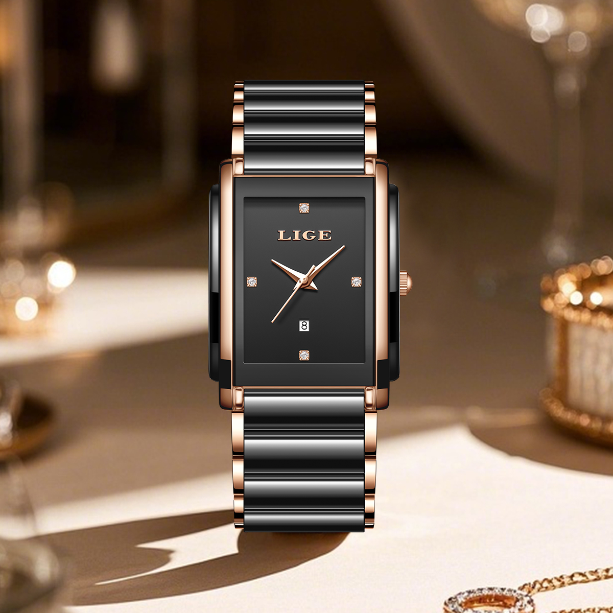 LIGE Fashion Elegant Watch for - Luxury Ceramic Watch recension och pris