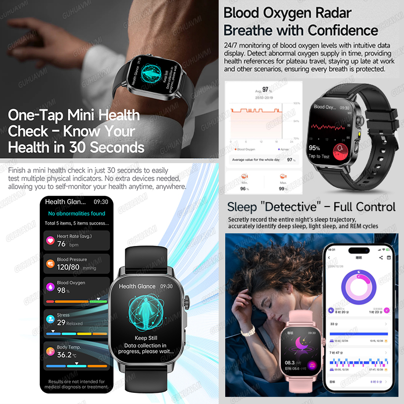 GUHUAVMI 2026 New Precise Heal - Smartwatch Health Watches recension och pris