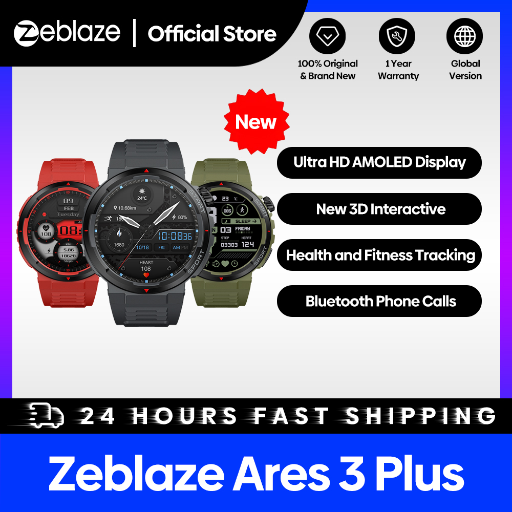 New Zeblaze Ares 3 Plus 1.43'' - Hybrid Smartwatch recension och pris