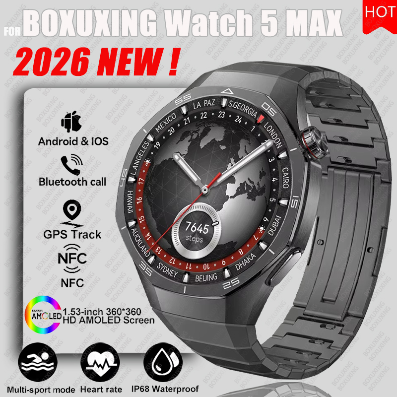 2026 New BOXUXING Watch 5 MAX  - Smartwatch Watches For Women With Gps recension och pris