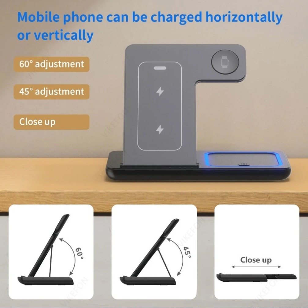 Foldable 3 in 1 Wireless Charg - Smartwatch Apple Watch recension och pris