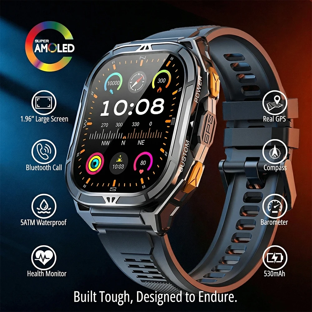 Luxury AMOLED Smartwatch Real  - Smartwatch Health Watches recension och pris