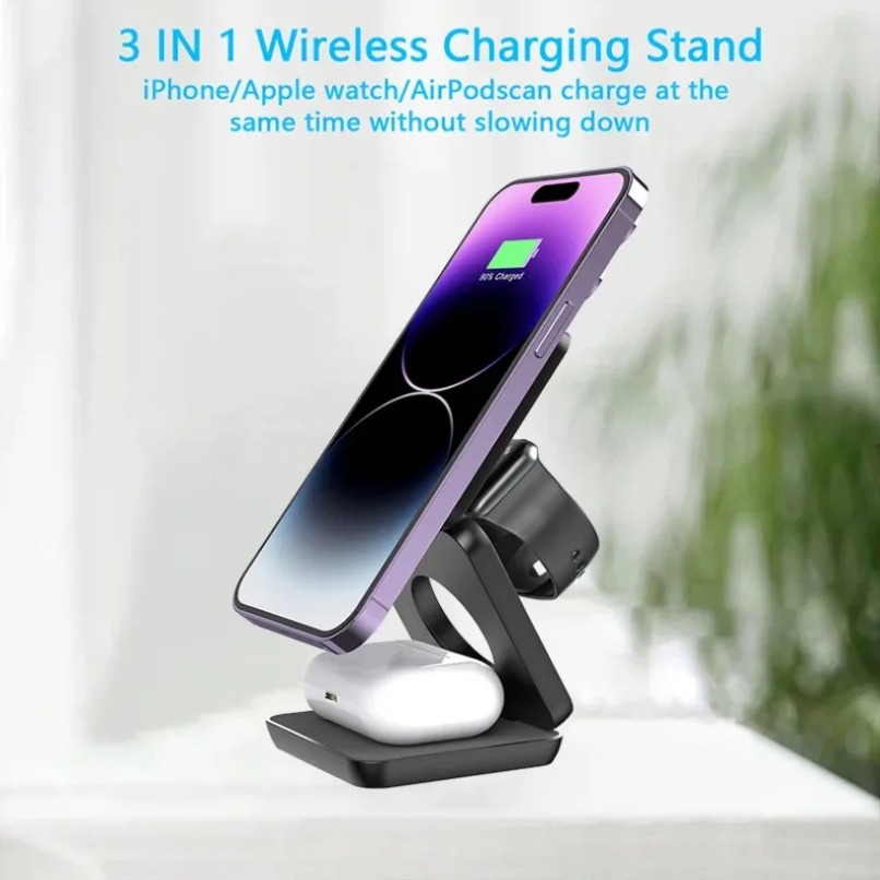 3 in 1 Foldable Magnetic Wirel - Smartwatch Apple Watch recension och pris