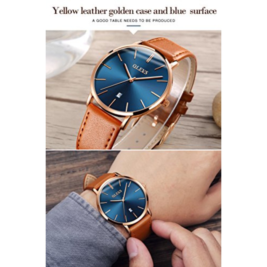 OLEVS Men Leather Watches Blac - Smartwatch Digital Watches For Men recension och pris