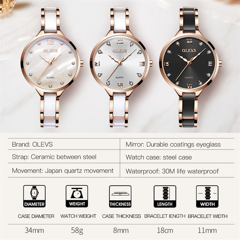 OLEVS New Fashion Women Quartz - Luxury Ceramic Watch recension och pris