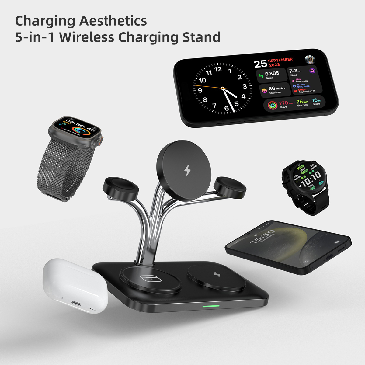 5 IN 1 Magnetic Wireless Charg - Smartwatch Apple Watch recension och pris