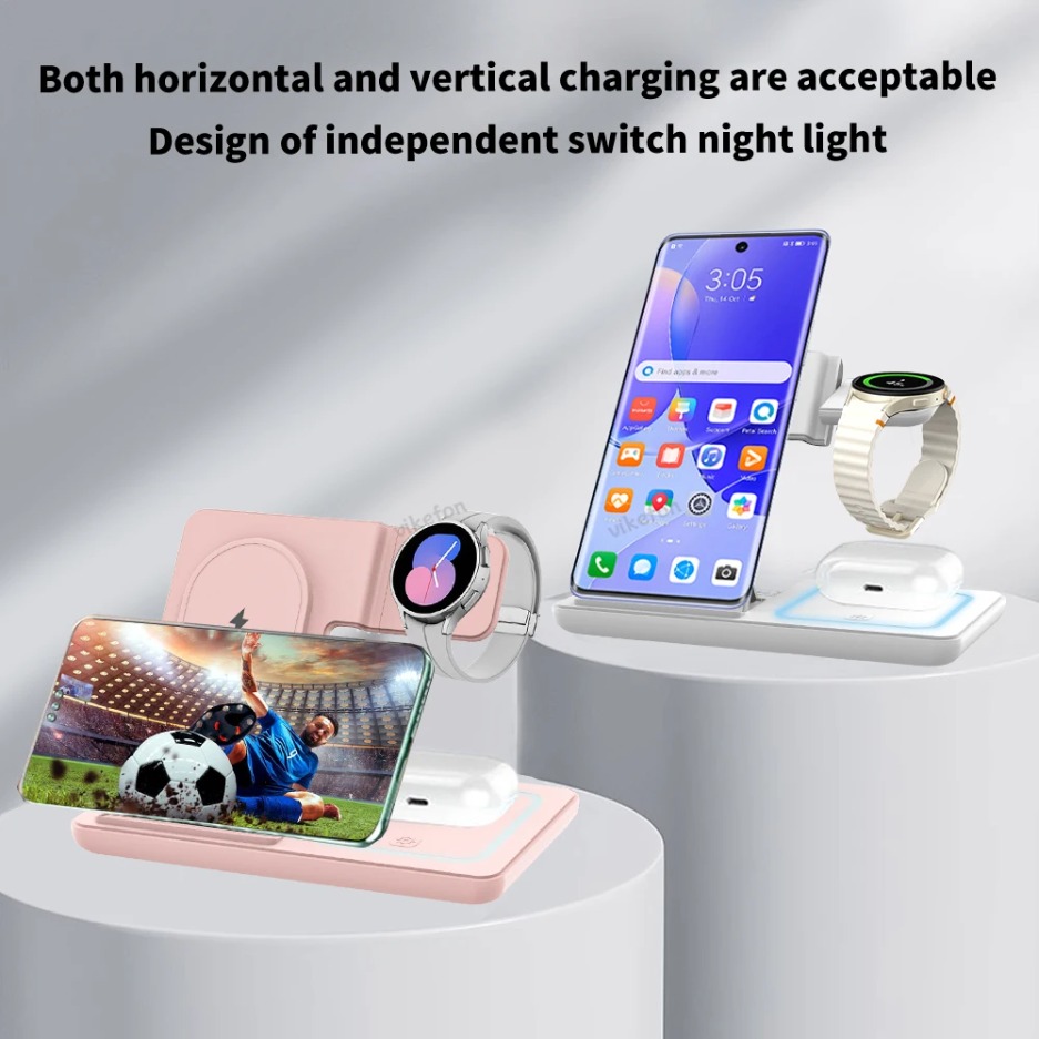 3 In 1 Foldable Wireless Charg - Smartwatch Apple Watch recension och pris