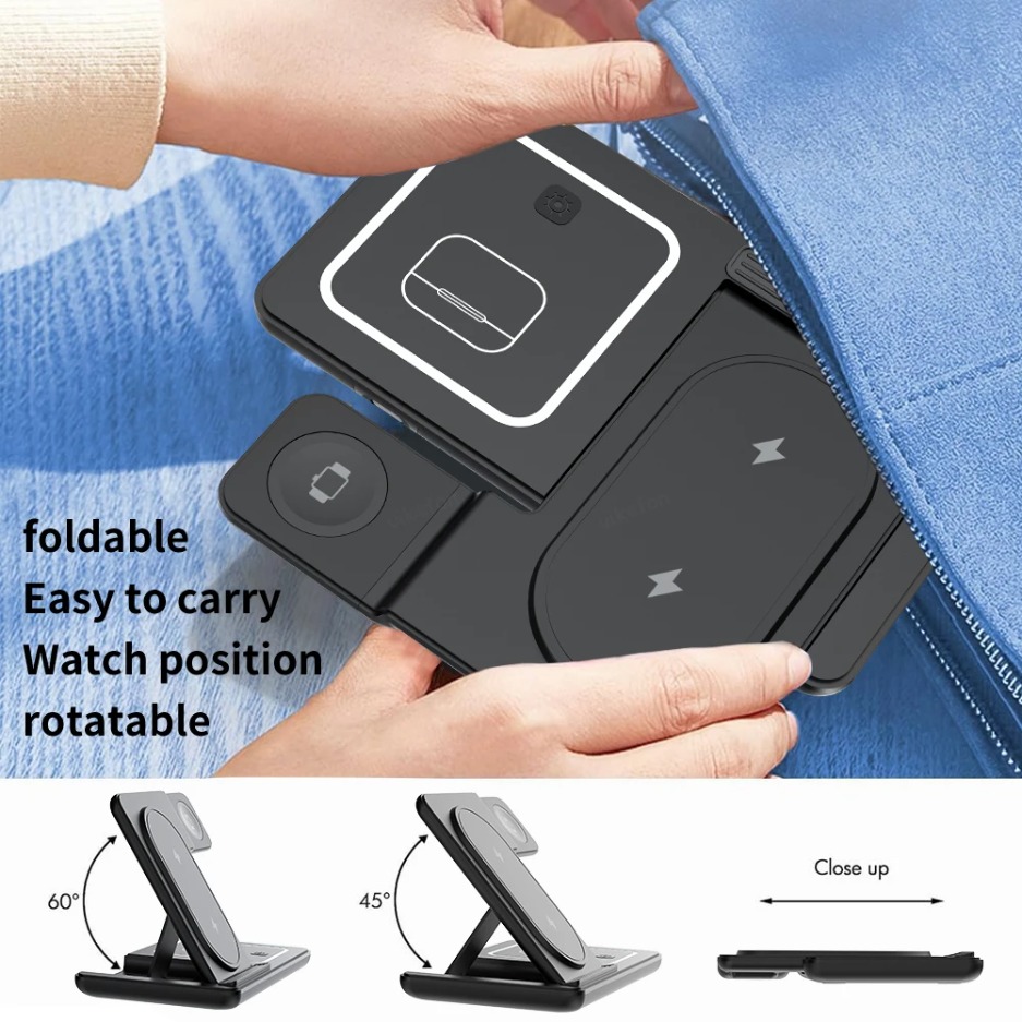 3 In 1 Foldable Wireless Charg - Smartwatch Apple Watch recension och pris