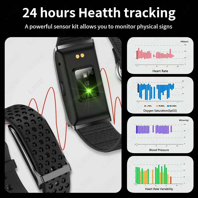 LIGE Couple Smart Bracelet Fit - Couple Watches Smartwatch recension och pris
