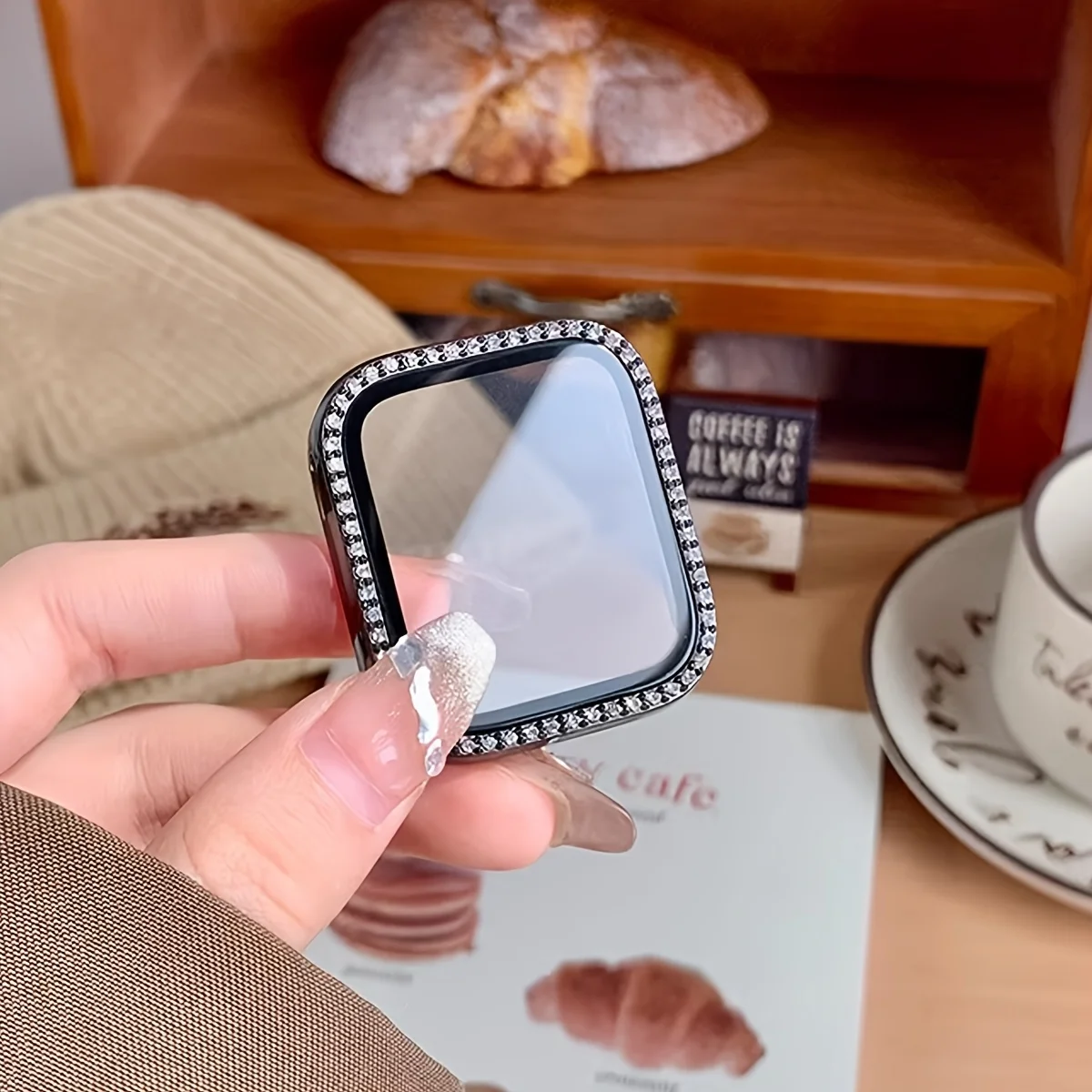 NEW Glass+Diamond Case For App - Smartwatch New Watches recension och pris